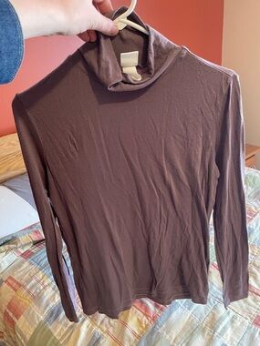 H&M Mauve Rollneck Long Sleeve Top